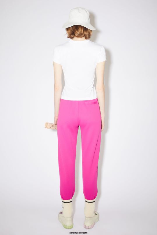 Acne Studios vaatteet optinen valkoinen 0VF2B420 pyöreäkauluksinen t-paita - istuva unisex