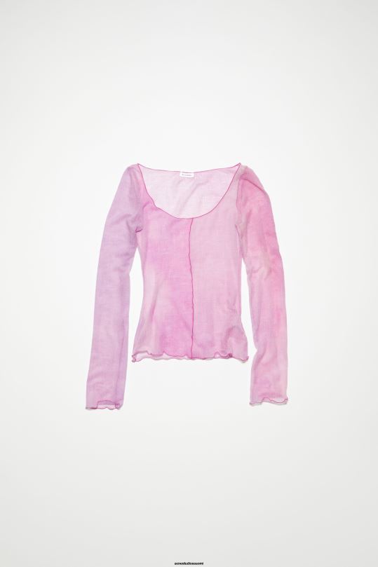 Acne Studios vaatteet orkidea violetti 0VF2B211 hieno neulottu huippukiitorataesitys