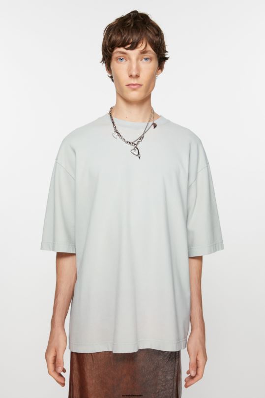 Acne Studios vaatteet pehmeä sininen 0VF2B1091 pyöreäkauluksinen t-paita - rento istuvuus