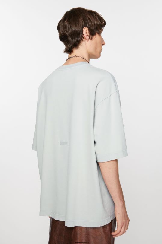 Acne Studios vaatteet pehmeä sininen 0VF2B1091 pyöreäkauluksinen t-paita - rento istuvuus