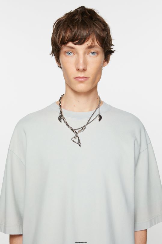 Acne Studios vaatteet pehmeä sininen 0VF2B1091 pyöreäkauluksinen t-paita - rento istuvuus