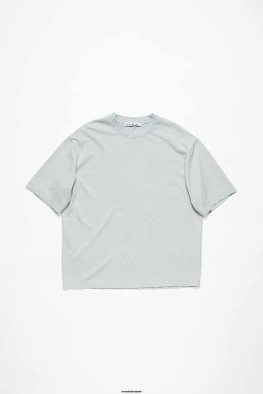 Acne Studios vaatteet pehmeä sininen 0VF2B1091 pyöreäkauluksinen t-paita - rento istuvuus