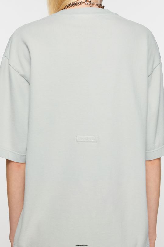 Acne Studios vaatteet pehmeä sininen 0VF2B360 pyöreäkauluksinen t-paita - rento istuvuus