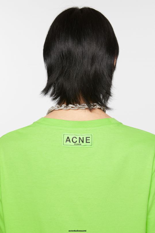 Acne Studios vaatteet terävä vihreä 0VF2B1092 painettu t-paita