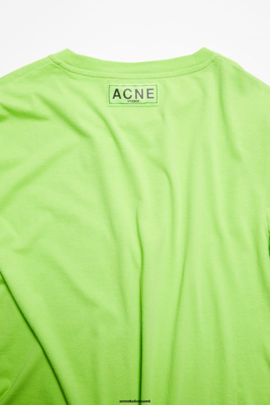 Acne Studios vaatteet terävä vihreä 0VF2B1092 painettu t-paita