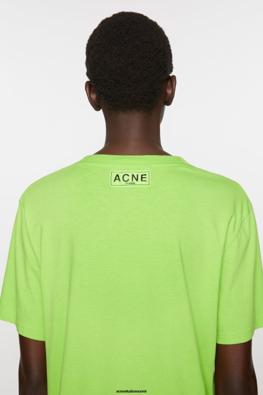 Acne Studios vaatteet terävä vihreä 0VF2B361 painettu t-paita