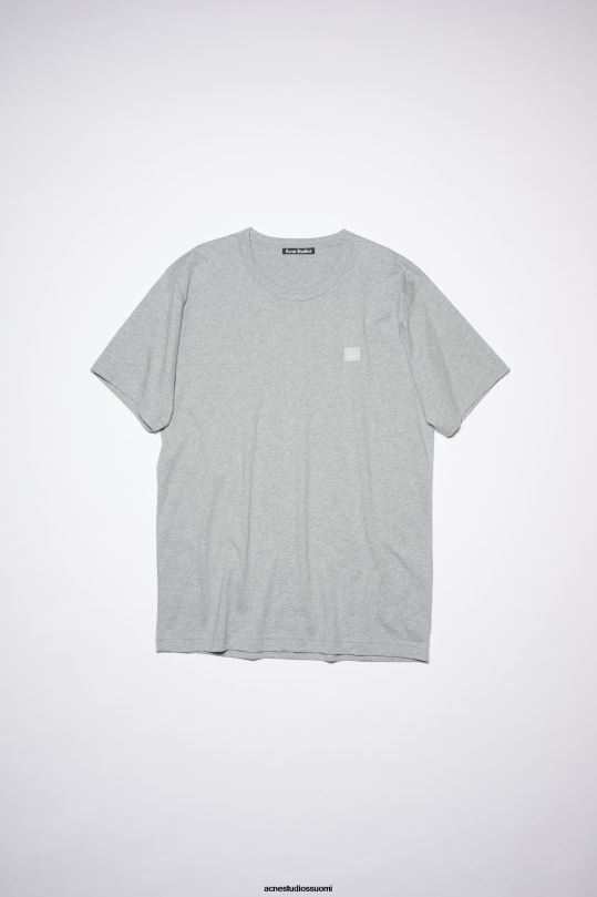 Acne Studios vaatteet vaaleanharmaa melansi 0VF2B1012 pyöreäkauluksinen t-paita - normaali istuvuus unisex