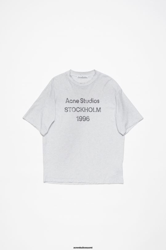 Acne Studios vaatteet vaaleanharmaa melansi 0VF2B1013 logollinen t-paita - rento istuvuus
