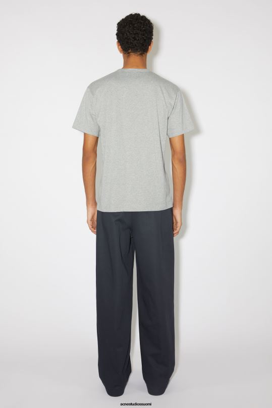 Acne Studios vaatteet vaaleanharmaa melansi 0VF2B1027 pyöreä kaula-aukkoinen t-paita - normaali istuvuus unisex