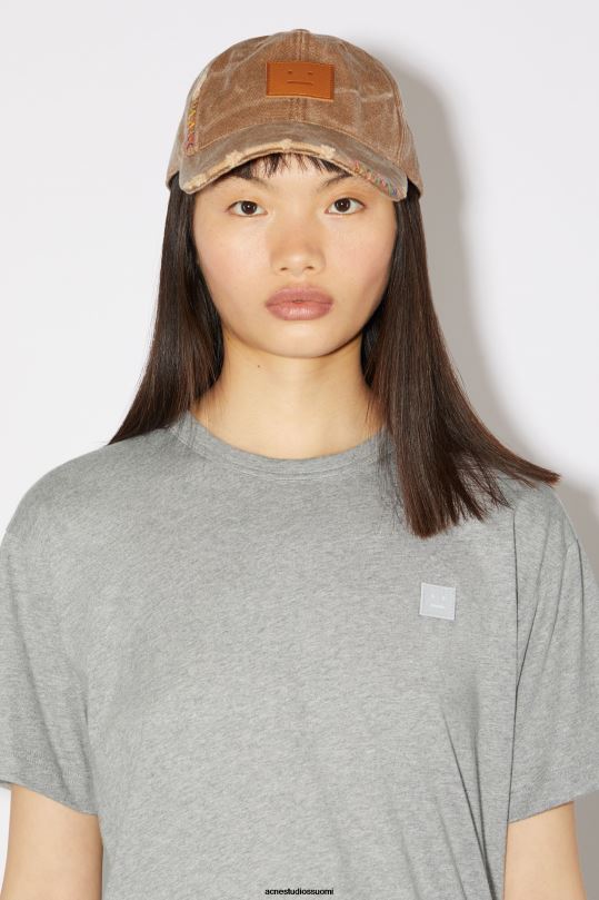 Acne Studios vaatteet vaaleanharmaa melansi 0VF2B206 pyöreä kaula-aukkoinen t-paita - normaali istuvuus unisex