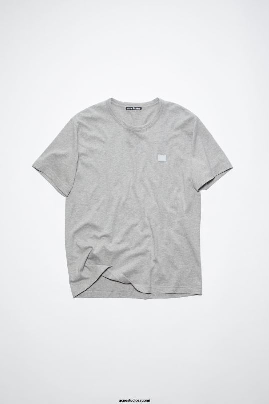 Acne Studios vaatteet vaaleanharmaa melansi 0VF2B206 pyöreä kaula-aukkoinen t-paita - normaali istuvuus unisex