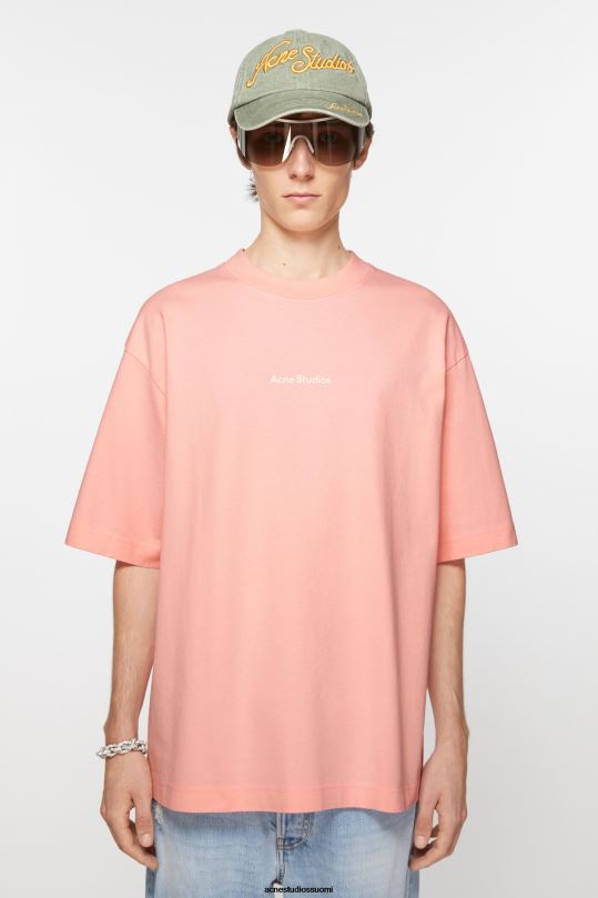 Acne Studios vaatteet vaaleanpunainen 0VF2B1108 t-paidan logo