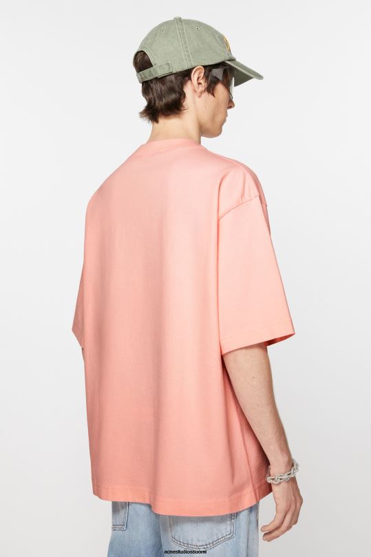 Acne Studios vaatteet vaaleanpunainen 0VF2B1108 t-paidan logo