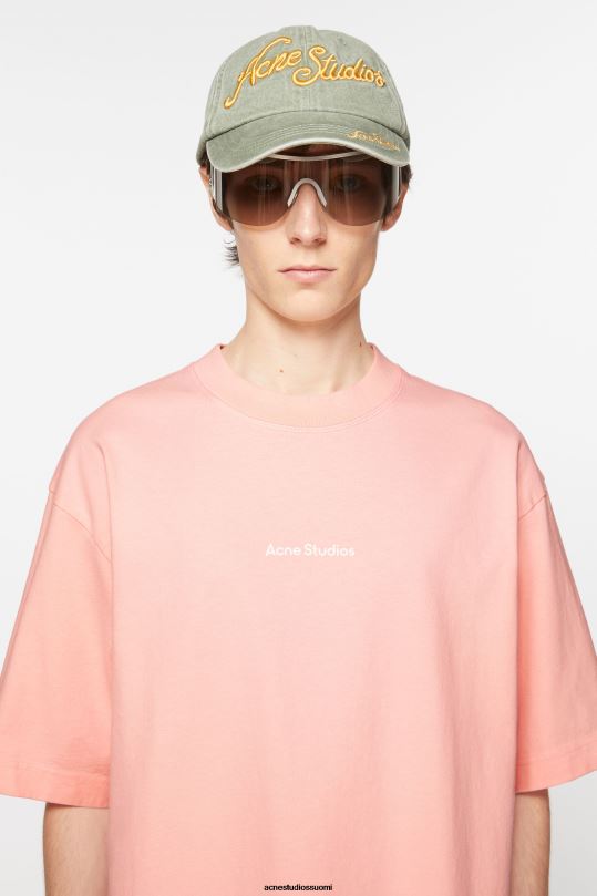 Acne Studios vaatteet vaaleanpunainen 0VF2B1108 t-paidan logo