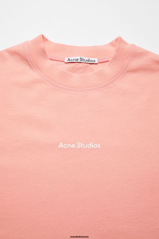 Acne Studios vaatteet vaaleanpunainen 0VF2B1108 t-paidan logo