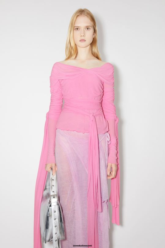 Acne Studios vaatteet vaaleanpunainen 0VF2B213 draped top kiitotien show