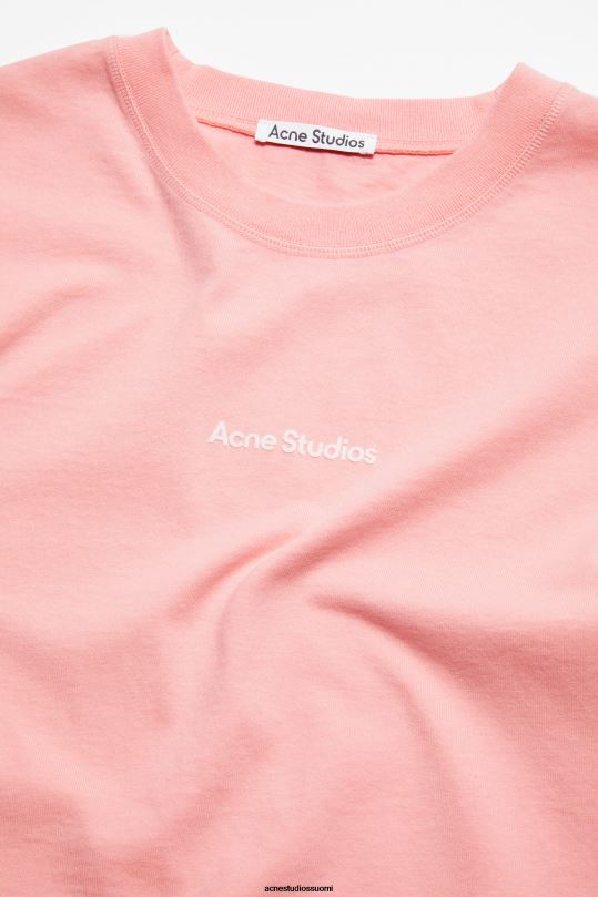 Acne Studios vaatteet vaaleanpunainen 0VF2B362 t-paidan leimalogo