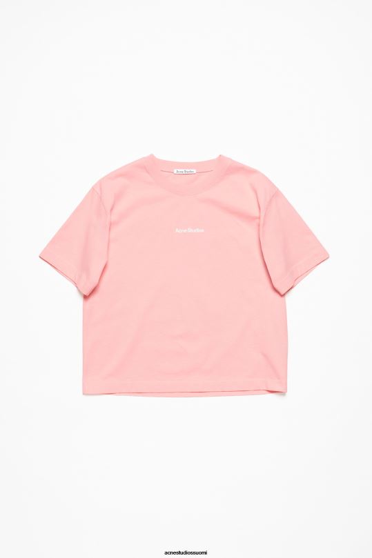 Acne Studios vaatteet vaaleanpunainen 0VF2B362 t-paidan leimalogo