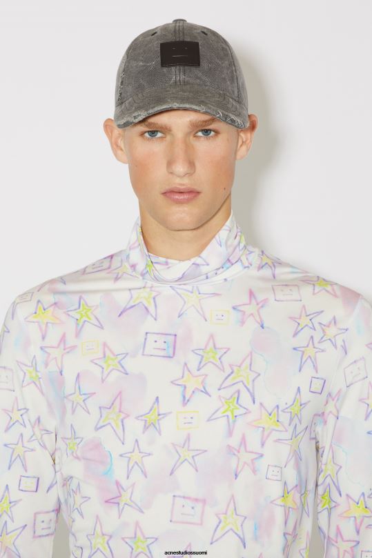 Acne Studios vaatteet vaaleanpunainen/multi 0VF2B1139 painettu toppi - istuva istuvuus unisex