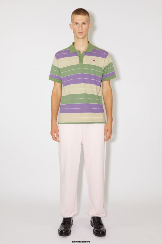 Acne Studios vaatteet violetti/vihreä 0VF2B1137 poolo t-paita - normaali istuvuus unisex