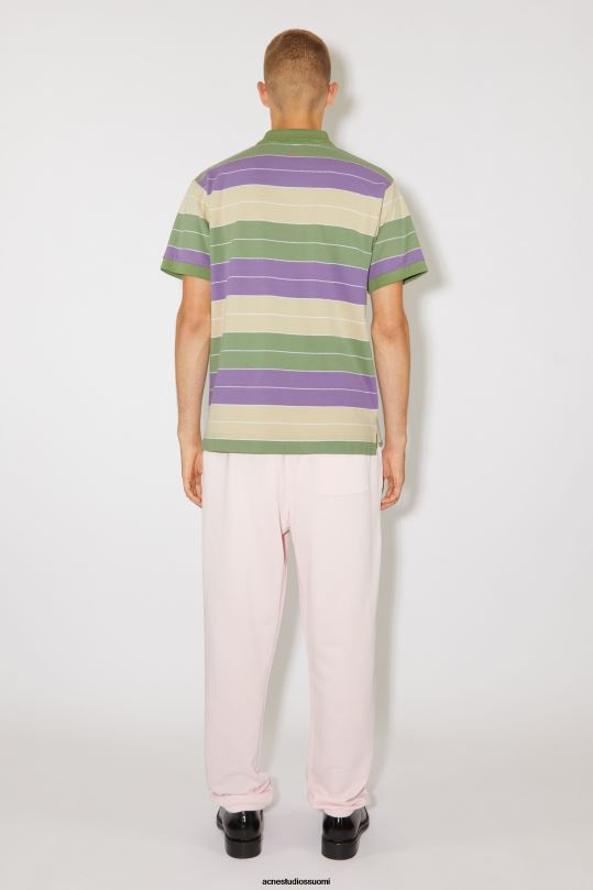 Acne Studios vaatteet violetti/vihreä 0VF2B1137 poolo t-paita - normaali istuvuus unisex