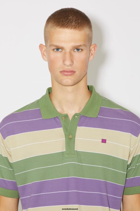 Acne Studios vaatteet violetti/vihreä 0VF2B1137 poolo t-paita - normaali istuvuus unisex