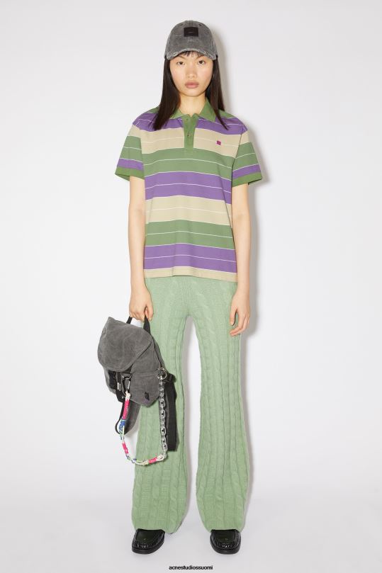 Acne Studios vaatteet violetti/vihreä 0VF2B391 poolo t-paita - normaali istuvuus unisex