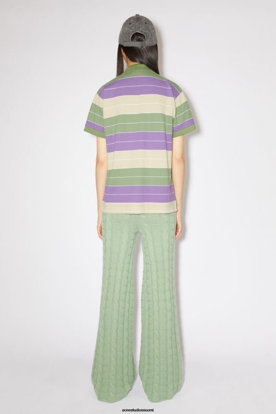 Acne Studios vaatteet violetti/vihreä 0VF2B391 poolo t-paita - normaali istuvuus unisex