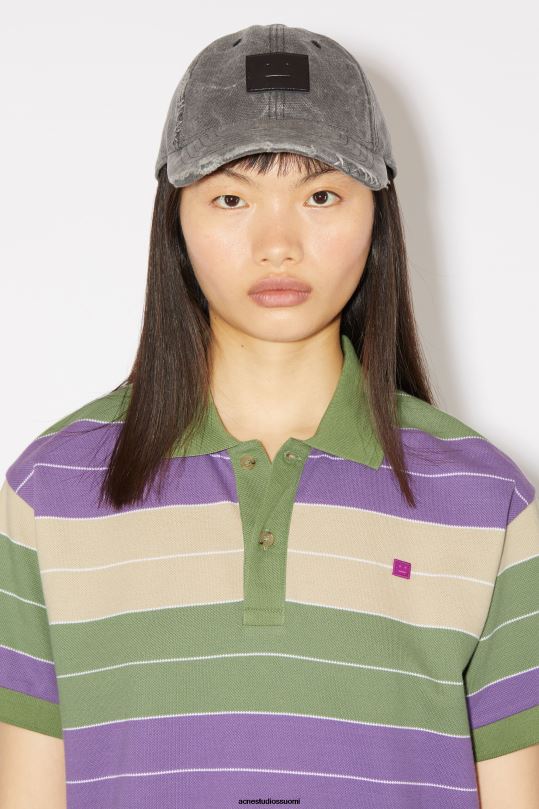 Acne Studios vaatteet violetti/vihreä 0VF2B391 poolo t-paita - normaali istuvuus unisex