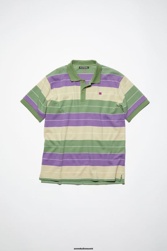Acne Studios vaatteet violetti/vihreä 0VF2B391 poolo t-paita - normaali istuvuus unisex
