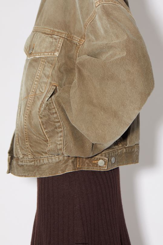Acne Studios vaatteet beige 0VF2B62 denim takki - rento lyhennetty istuvuus