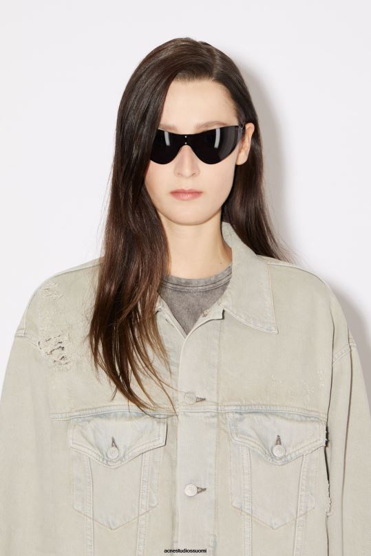 Acne Studios vaatteet harmaa/beige 0VF2B59 rento farkkutakki