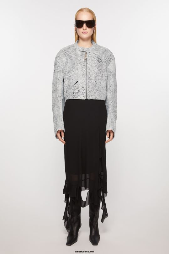 Acne Studios vaatteet harmaa/musta 0VF2B38 nahka takki