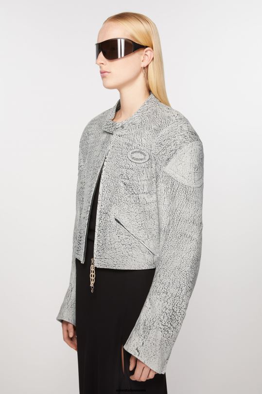 Acne Studios vaatteet harmaa/musta 0VF2B38 nahka takki