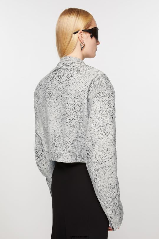 Acne Studios vaatteet harmaa/musta 0VF2B38 nahka takki