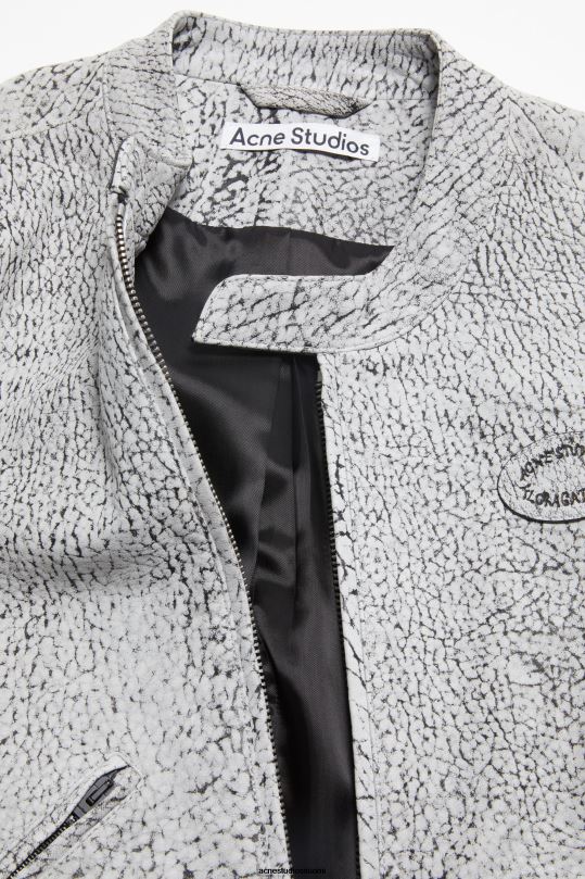 Acne Studios vaatteet harmaa/musta 0VF2B38 nahka takki