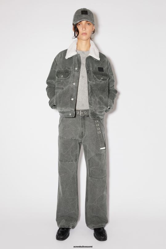 Acne Studios vaatteet hiilen harmaa 0VF2B25 pehmustettu unisex-farkkutakki