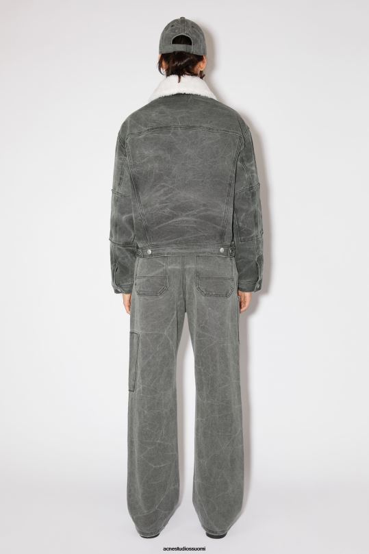 Acne Studios vaatteet hiilen harmaa 0VF2B25 pehmustettu unisex-farkkutakki