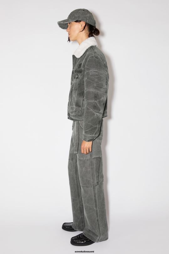 Acne Studios vaatteet hiilen harmaa 0VF2B25 pehmustettu unisex-farkkutakki