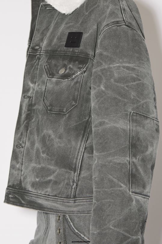 Acne Studios vaatteet hiilen harmaa 0VF2B25 pehmustettu unisex-farkkutakki