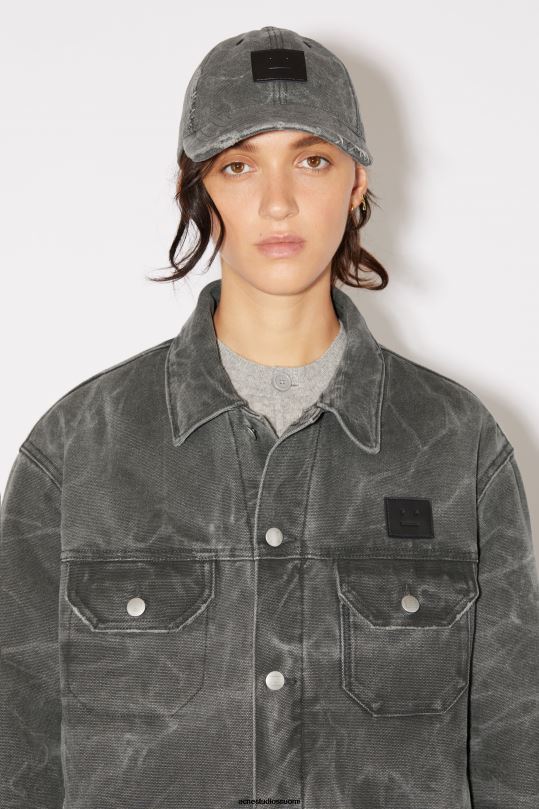 Acne Studios vaatteet hiilen harmaa 0VF2B25 pehmustettu unisex-farkkutakki