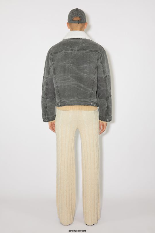 Acne Studios vaatteet hiilen harmaa 0VF2B903 pehmustettu unisex-farkkutakki