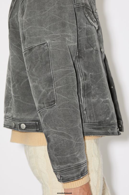 Acne Studios vaatteet hiilen harmaa 0VF2B903 pehmustettu unisex-farkkutakki