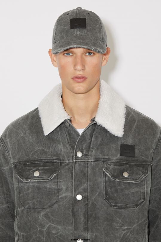 Acne Studios vaatteet hiilen harmaa 0VF2B903 pehmustettu unisex-farkkutakki