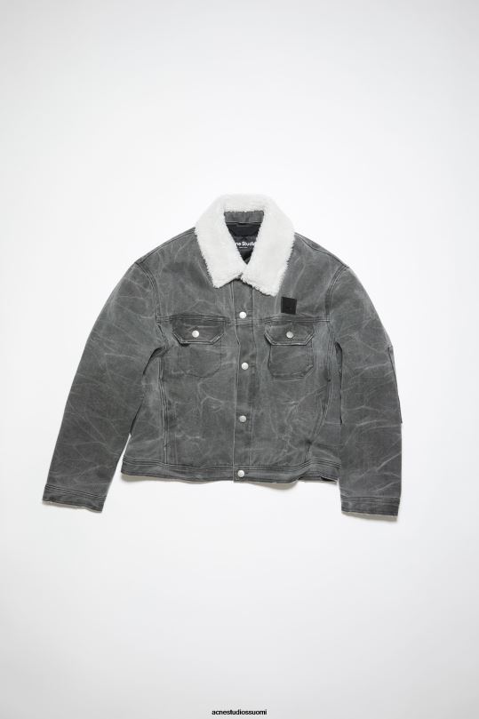 Acne Studios vaatteet hiilen harmaa 0VF2B903 pehmustettu unisex-farkkutakki