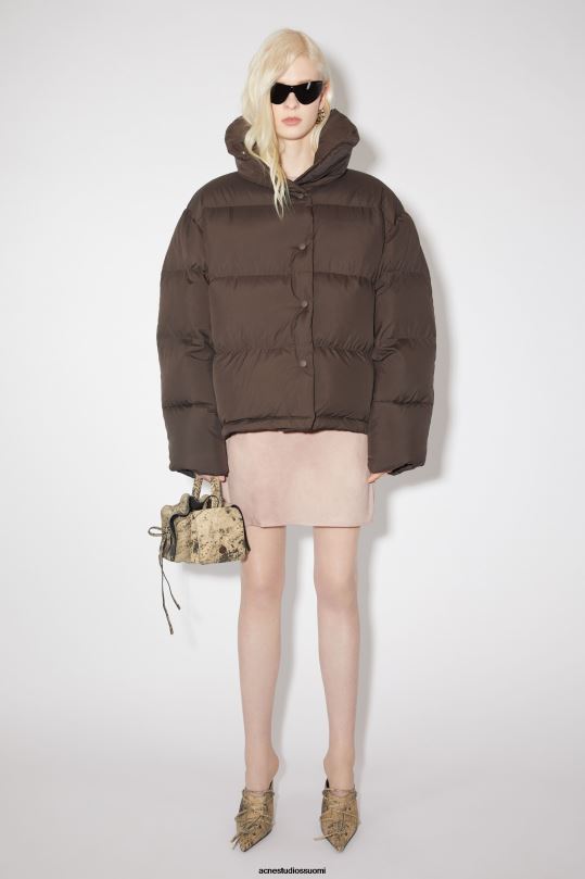 Acne Studios vaatteet kahvin ruskea 0VF2B34 puffi takki