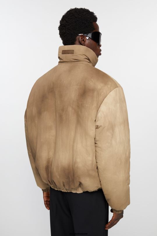 Acne Studios vaatteet kamelin beige 0VF2B1124 värjätty puffi takki