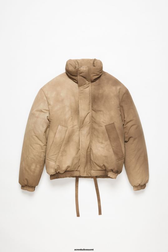 Acne Studios vaatteet kamelin beige 0VF2B1124 värjätty puffi takki