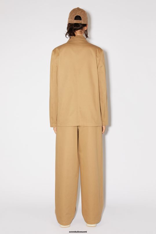 Acne Studios vaatteet kamelin ruskea 0VF2B24 Twill-puuvillainen unisex-takki