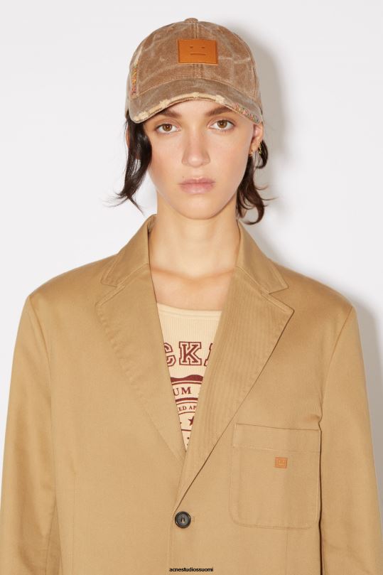 Acne Studios vaatteet kamelin ruskea 0VF2B24 Twill-puuvillainen unisex-takki